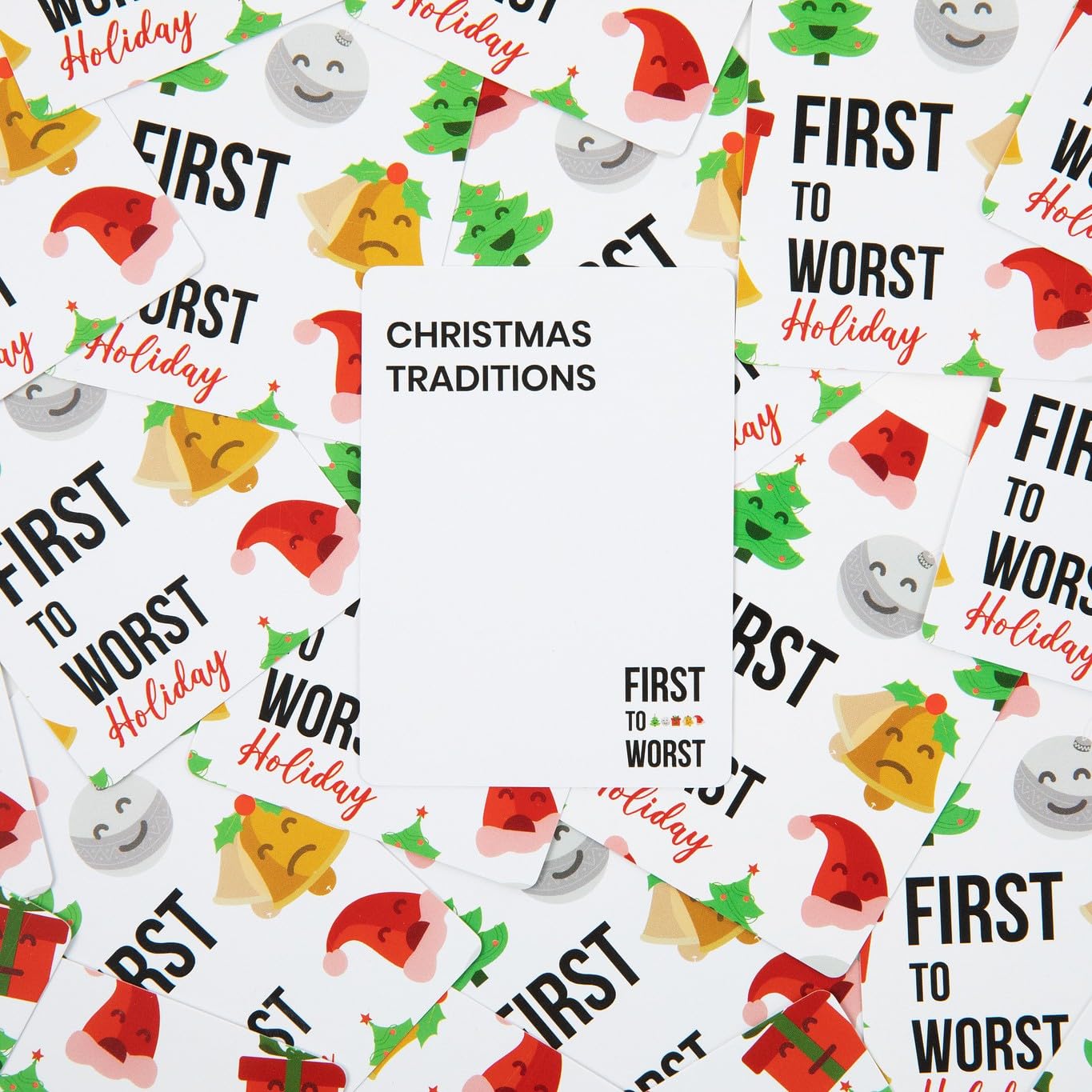 First to Worst Holiday Party Game Travel Edition - A Festive Card Game About How Your Friends & Family Rank Things for White Elephant Parties