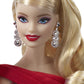 Barbie 2019 Holiday Doll, 11.5-inch, Blonde, Wearing Red and White Gown, with Doll Stand and Certificate of Authenticity