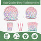 122 Pcs Mermaid Plates and Napkins Birthday Party Decorations for 24