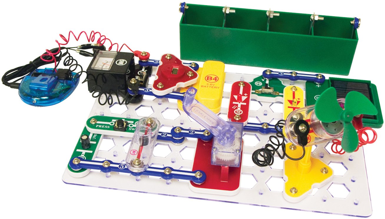 Snap Circuits Green Alternative Energy Electronics Exploration Kit | Over 125 STEM Projects | Full Color Project Manual | 40 Parts | STEM Educational