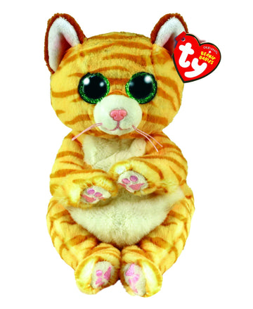 TY Beanie Bellies Mango Stripey Cat Plush Toy Collectible Teddy 15cm