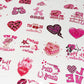 256PCS+ Galentine’s Day Glitter Tattoos Party Favors - Heart Girl Love Valentines Stickers V-Day Supplies Decorations