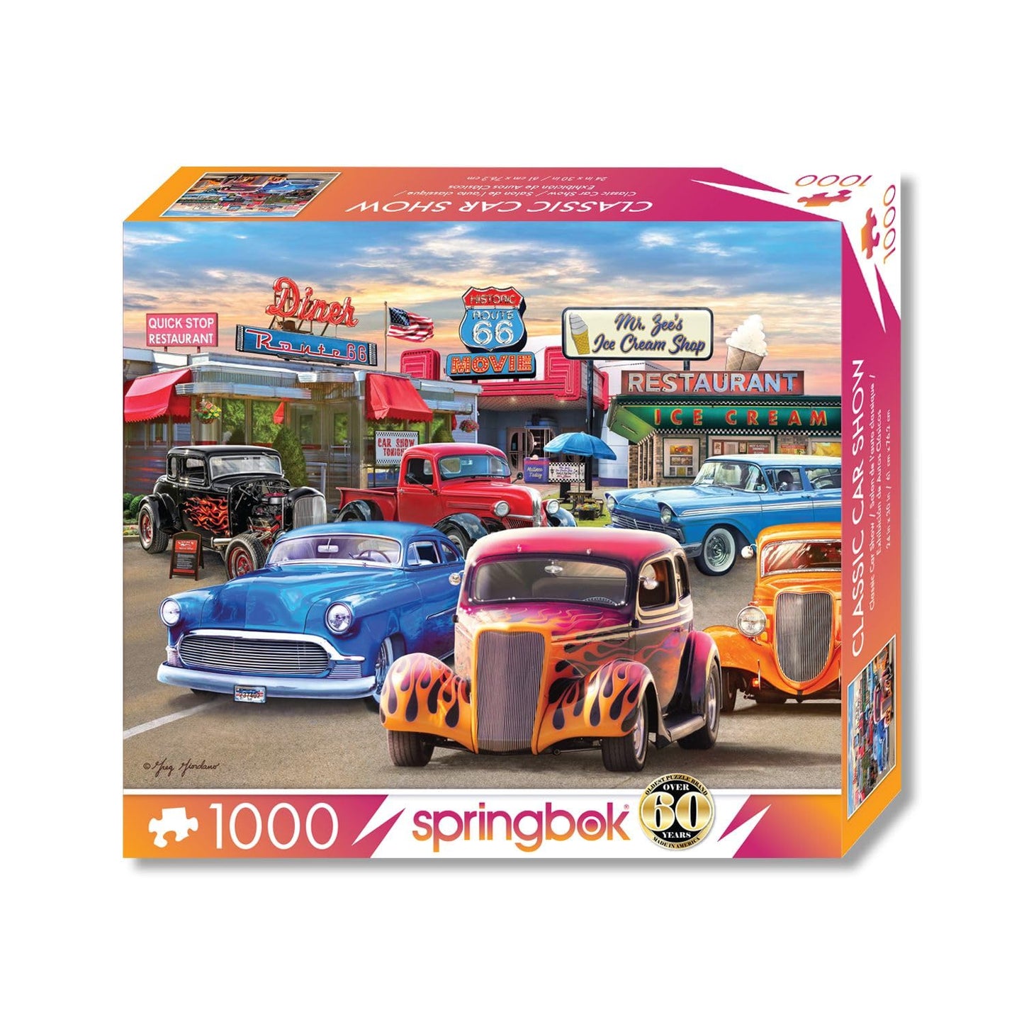Springbok Classic Car Show 1000 Piece Jigsaw Puzzle for Adults