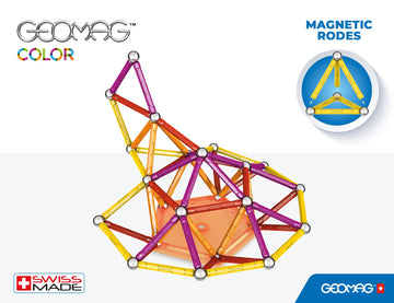 Geomag - COLOR - 127-Piece Magnetic Building Set, Certified STEM Construction Toy, Safe for Ages 3 and Up