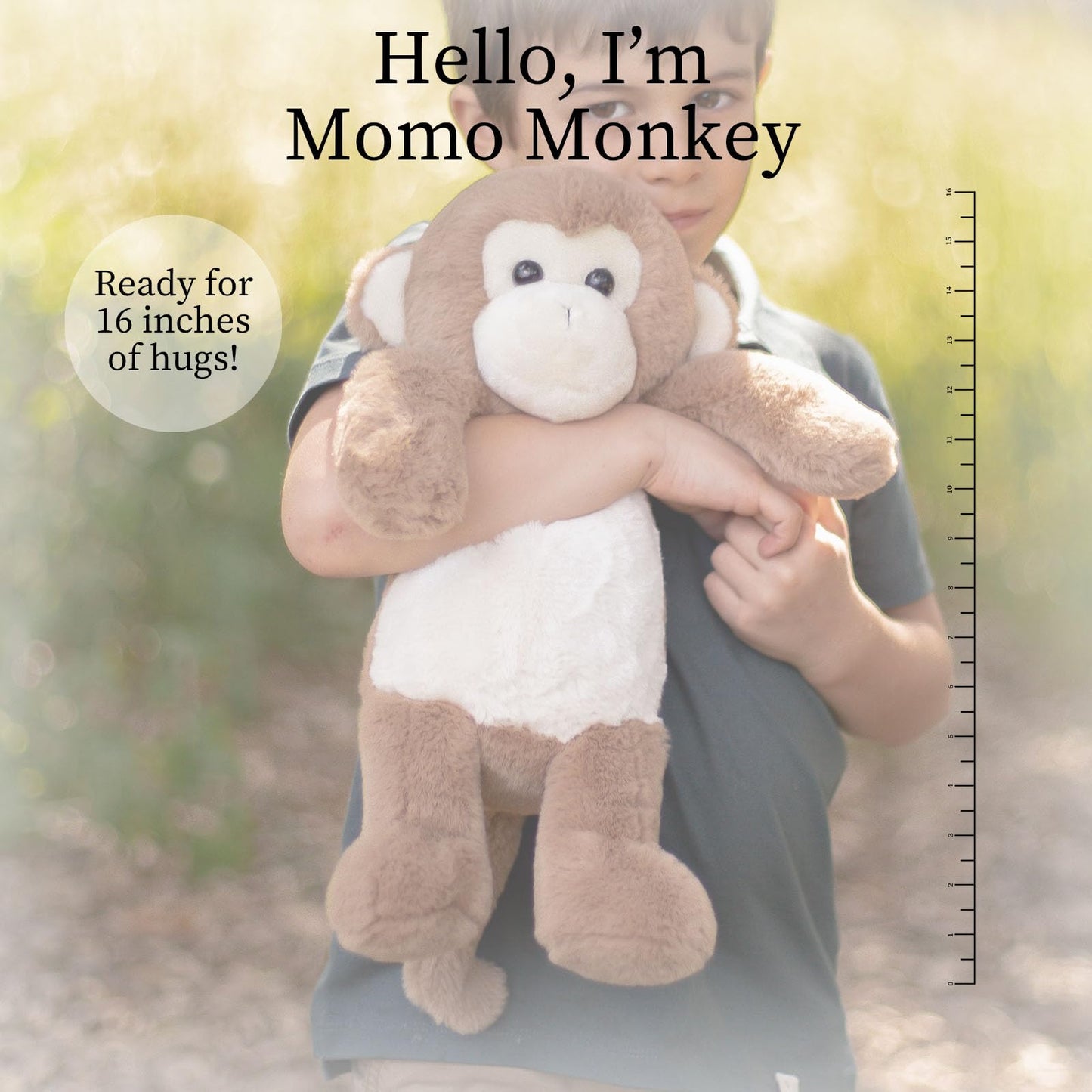 World's Softest Plush Stuffed Animal for Baby, Toddler, Kids, Adults - Adorable Toy Made from Kid-Friendly, Quality Materials - Lushee MoMo Monkey