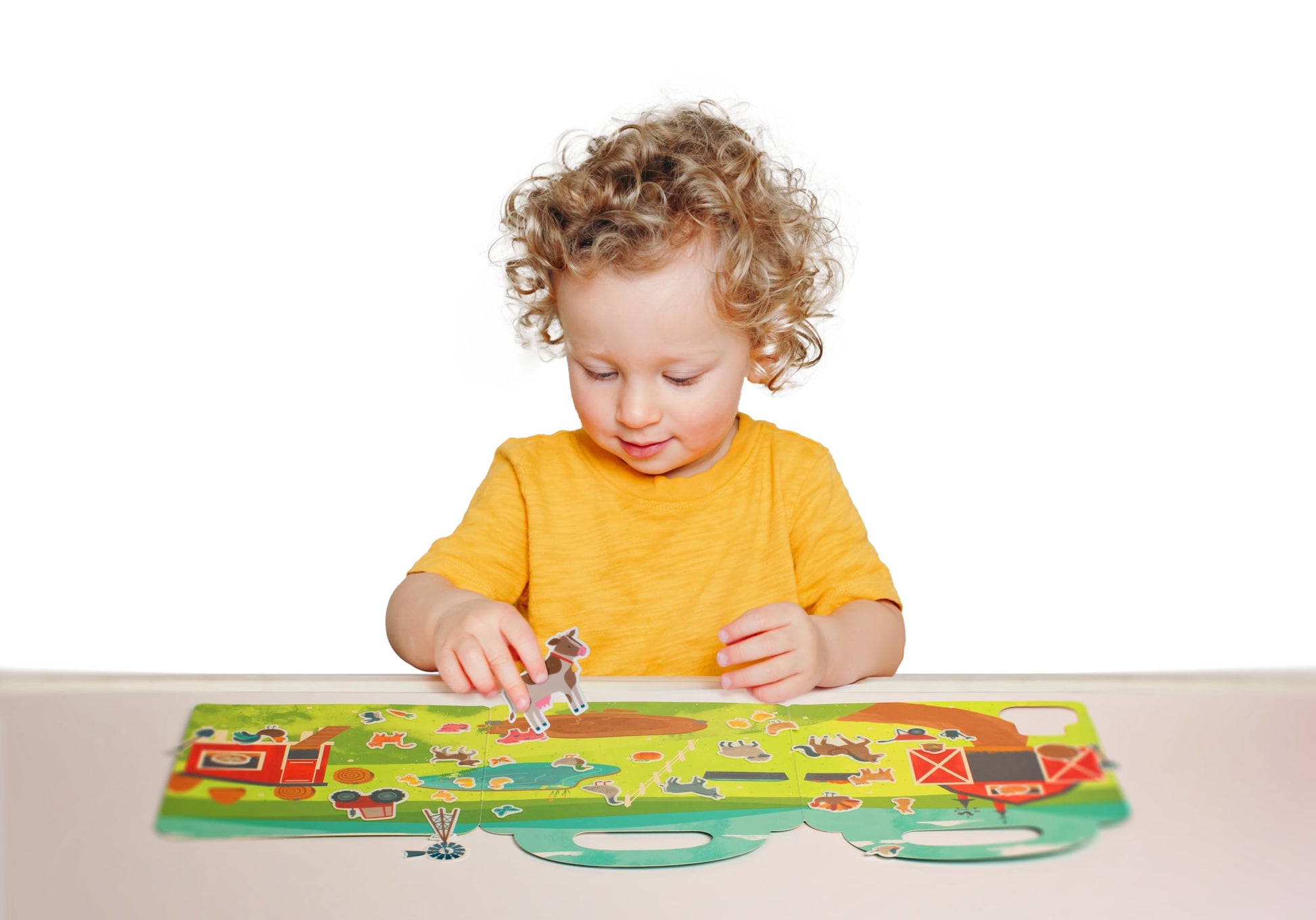 Stephen Joseph, Reusable Sticker Book for Kids Tri-Fold Scene, Preschool Learning Activities for Toddlers Ages 3-6 Birthday Gift, Travel Game