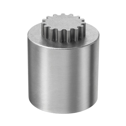 Heavenly Metals 2-Piece Gear Cylinder 3D Puzzle for Adults - Stainless Steel Desk Toy and Fidget, Zero Tolerance Wire EDM Cut Office Gift for Men