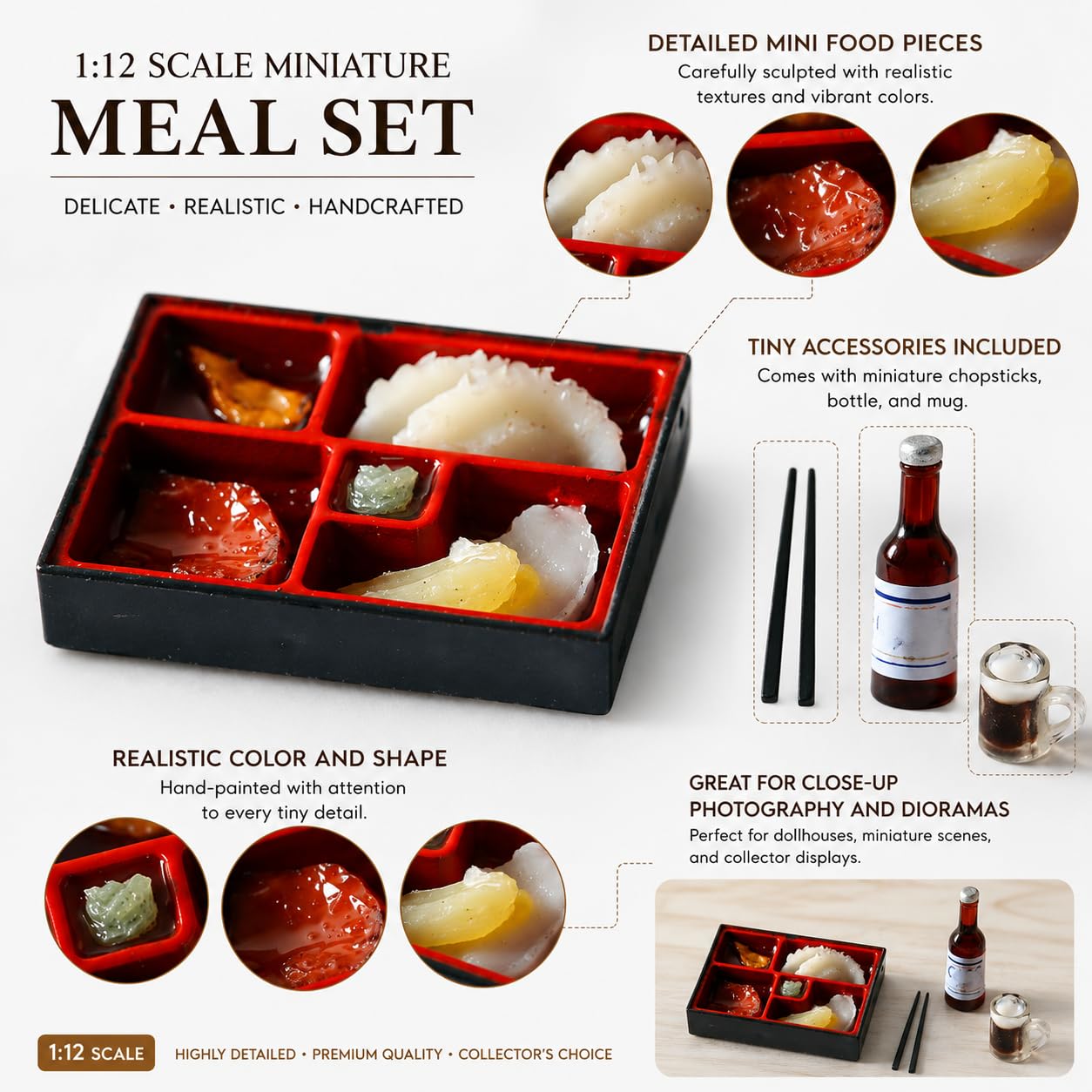 1 Set Dollhouse Miniature Fast Food, 1:12 Scale DIY Accessories for Ramen and Asian Food Lovers, Cute Kitchen and Home Office Decor