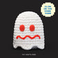 The Woobles Turn-to-White Glow-in-the-Dark Crochet Kit for Beginners - Officially Licensed PAC-MAN Ghost Amigurumi Kit, As Seen on Shark Tank, 4-in