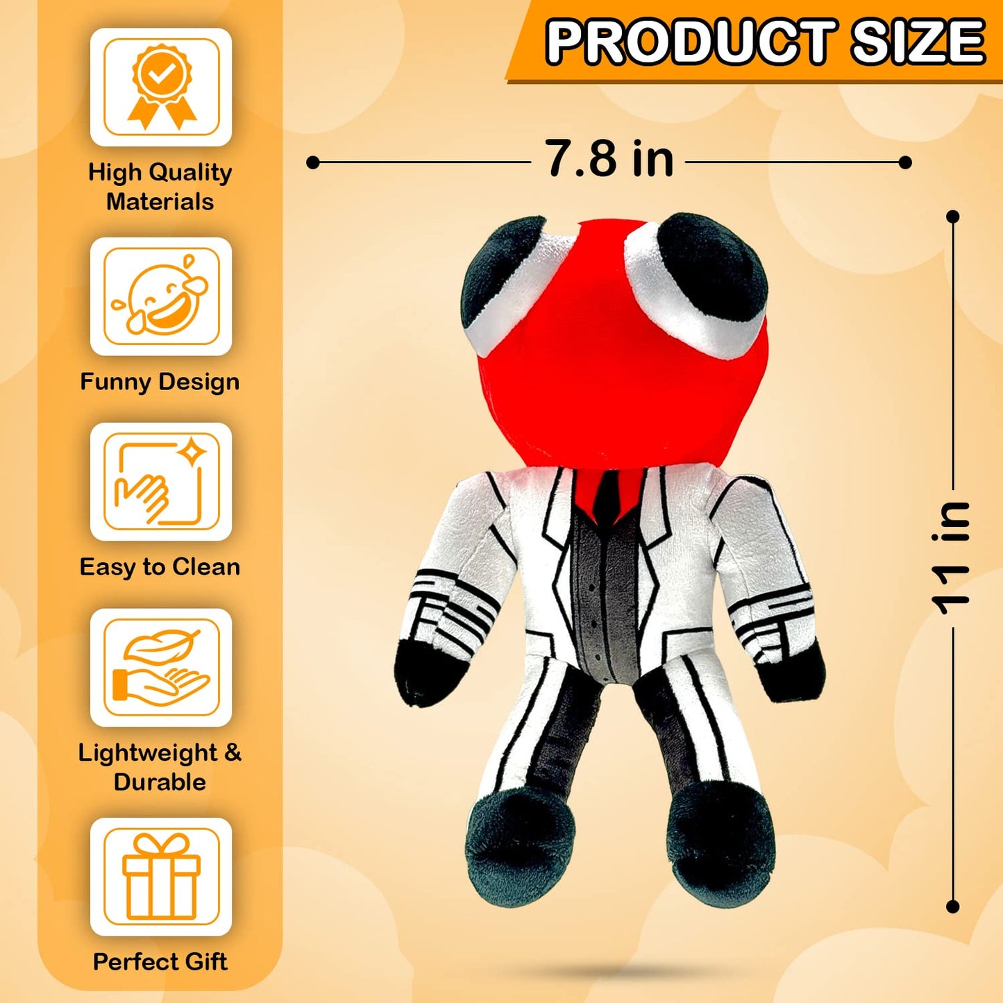 TwCare Red Plush Toy for Kids Adults, Playing with Family, Soft Stuffed Animal Plushie Toys, Plushies Birthday Thanksgiving Christmas Festival Night