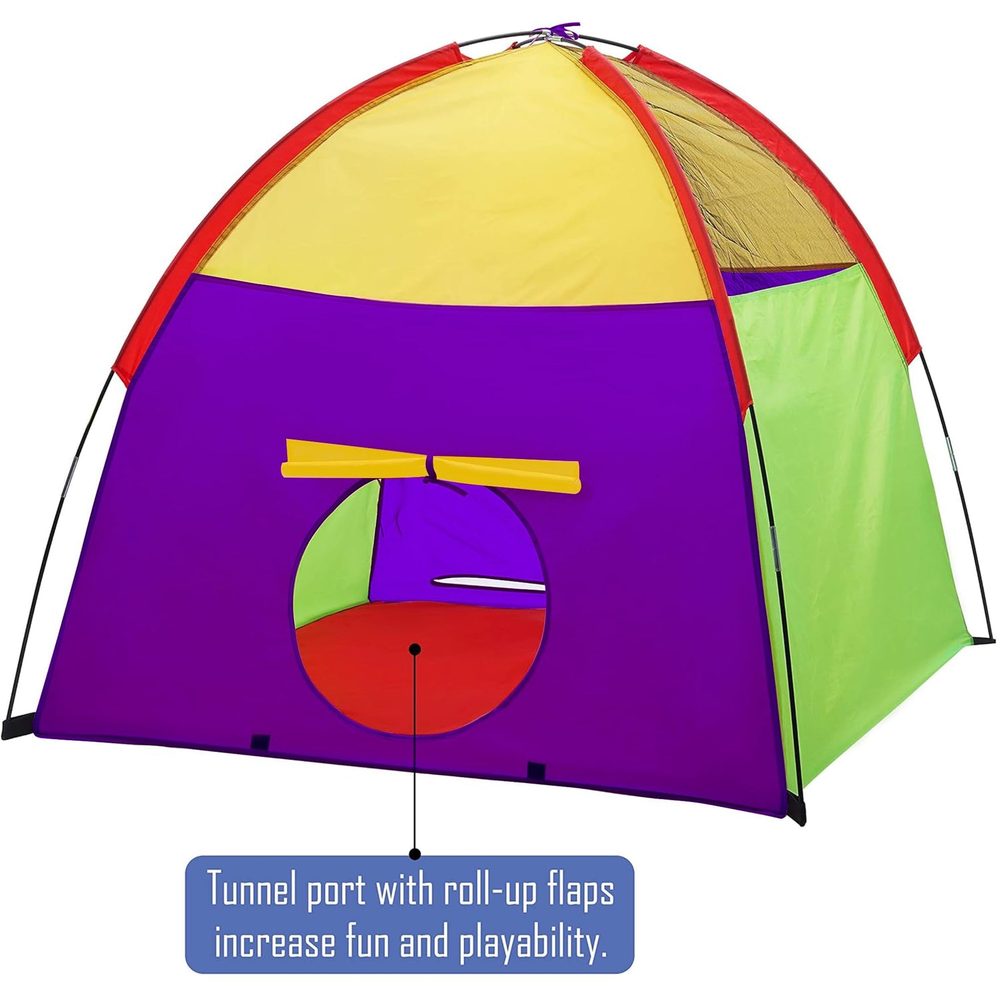 ATDAWN Kids Play Tent, Kids Pop Up Tent, Camping Playground, Indoor/Outdoor Children Playhouse for Boys and Girls, Rainbow Color