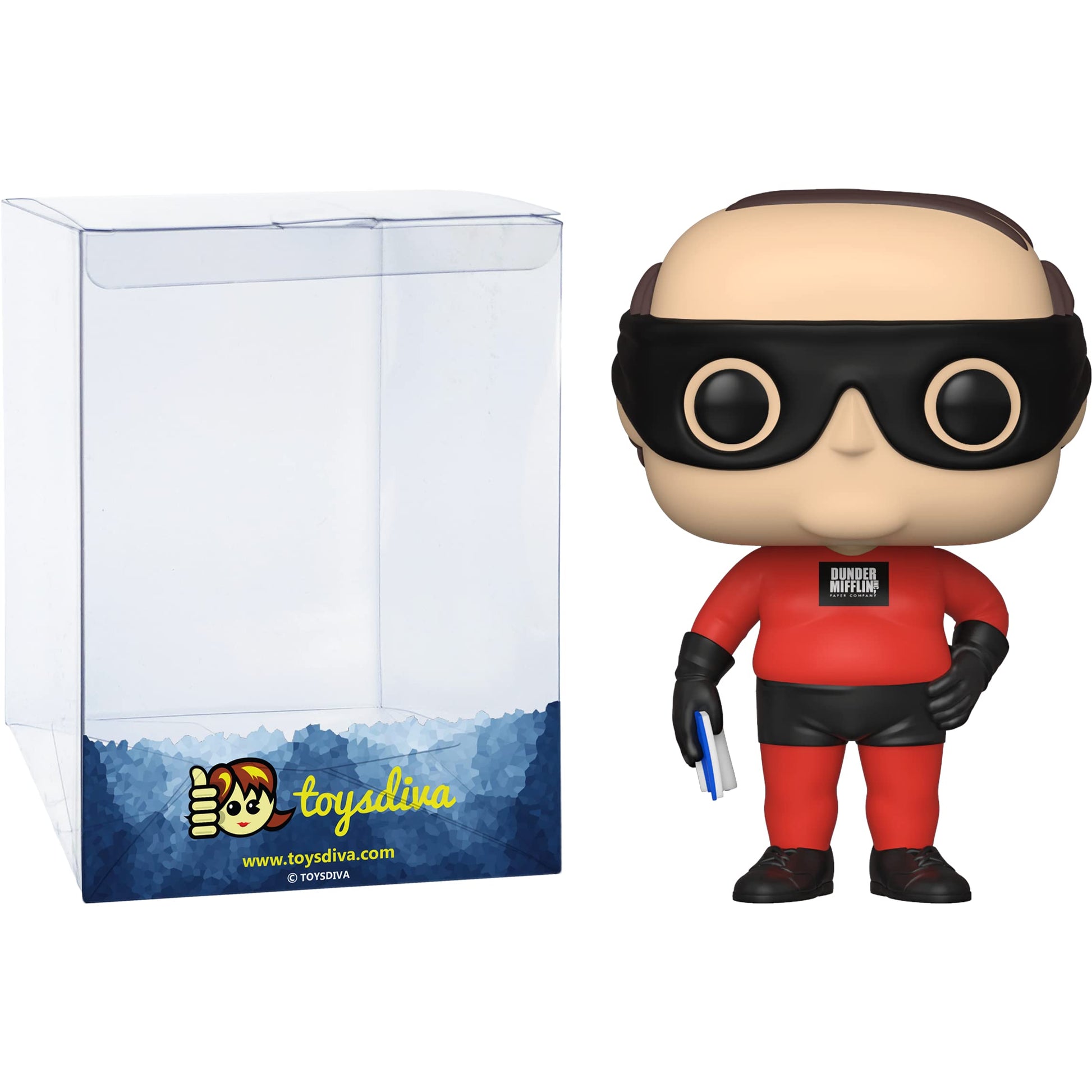 Funko Kevin Malone: P o p ! TV Vinyl Figurine Bundle with 1 Compatible 'ToysDiva' Graphic Protector (1175-57395 - B)