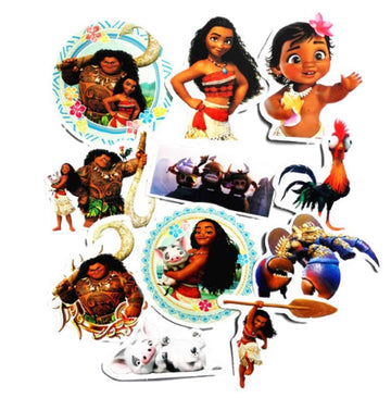 Disney's Moana Characters Decal Stickers Assorted Lot of 11 Pieces