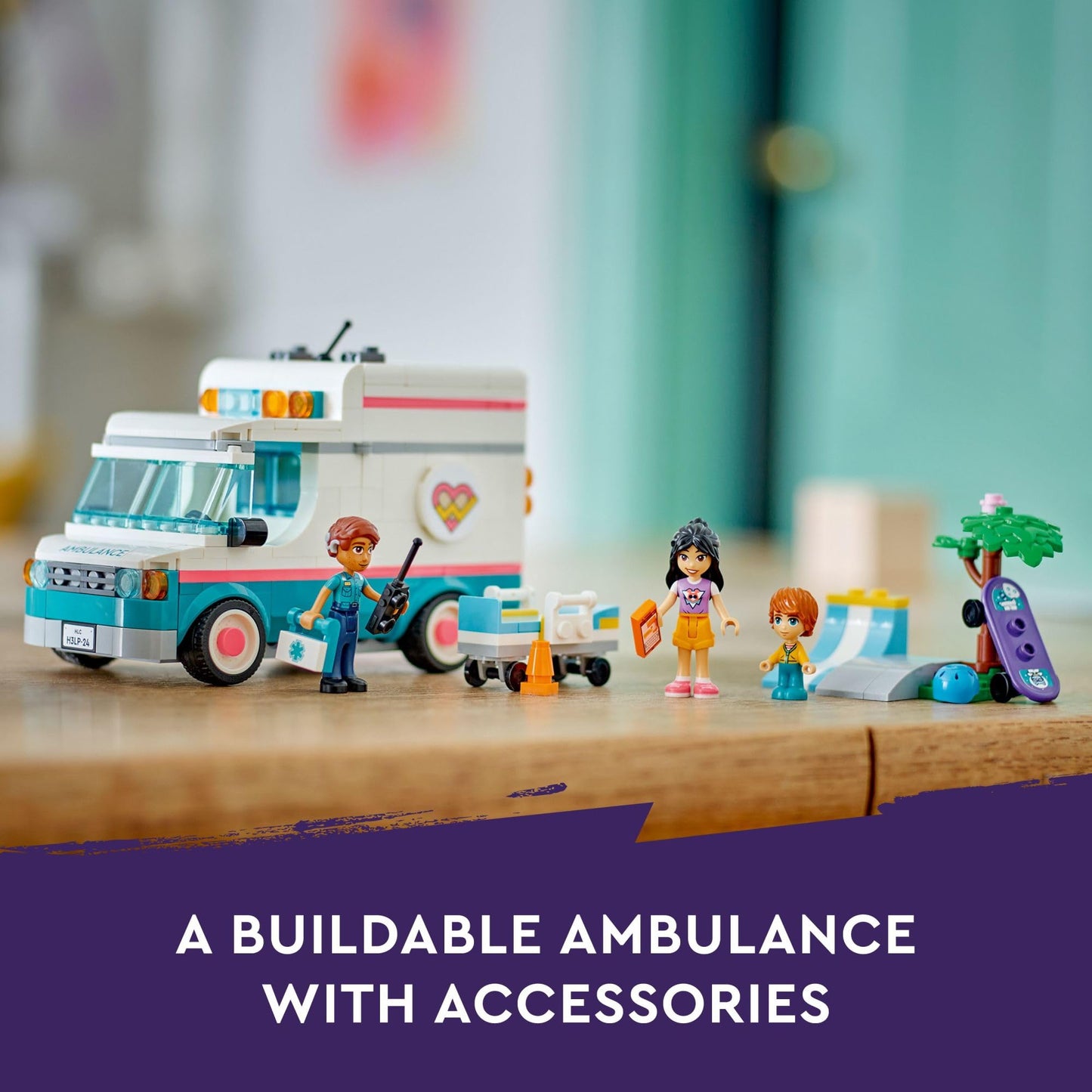 LEGO Friends Heartlake City Hospital Ambulance Set with 3 Characters, Gift Idea for Kids, Girls and Boys Ages 6 Years and Up, Social-Emotional Toy,