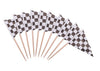 stidsds Checkered Black and White Racing Cupcake Toppers Flags Mini Small Race Car Toothpick Stick Flag Decoration(100 pcs)