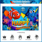 Finding Nemo Birthday Party Backdrop and Decoration Cartoon Ocean Cake Topper Banner Shoot Photo Background Props for Boy Band Boys and Girls - 5x3ft
