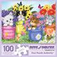 Bits and Pieces - Large 100 Piece Jigsaw Puzzle for Adults - Cats in Flower Pots - Kitten Colorful Bloom Butterfly Sweet Cute Garden Jigsaw Puzzle by
