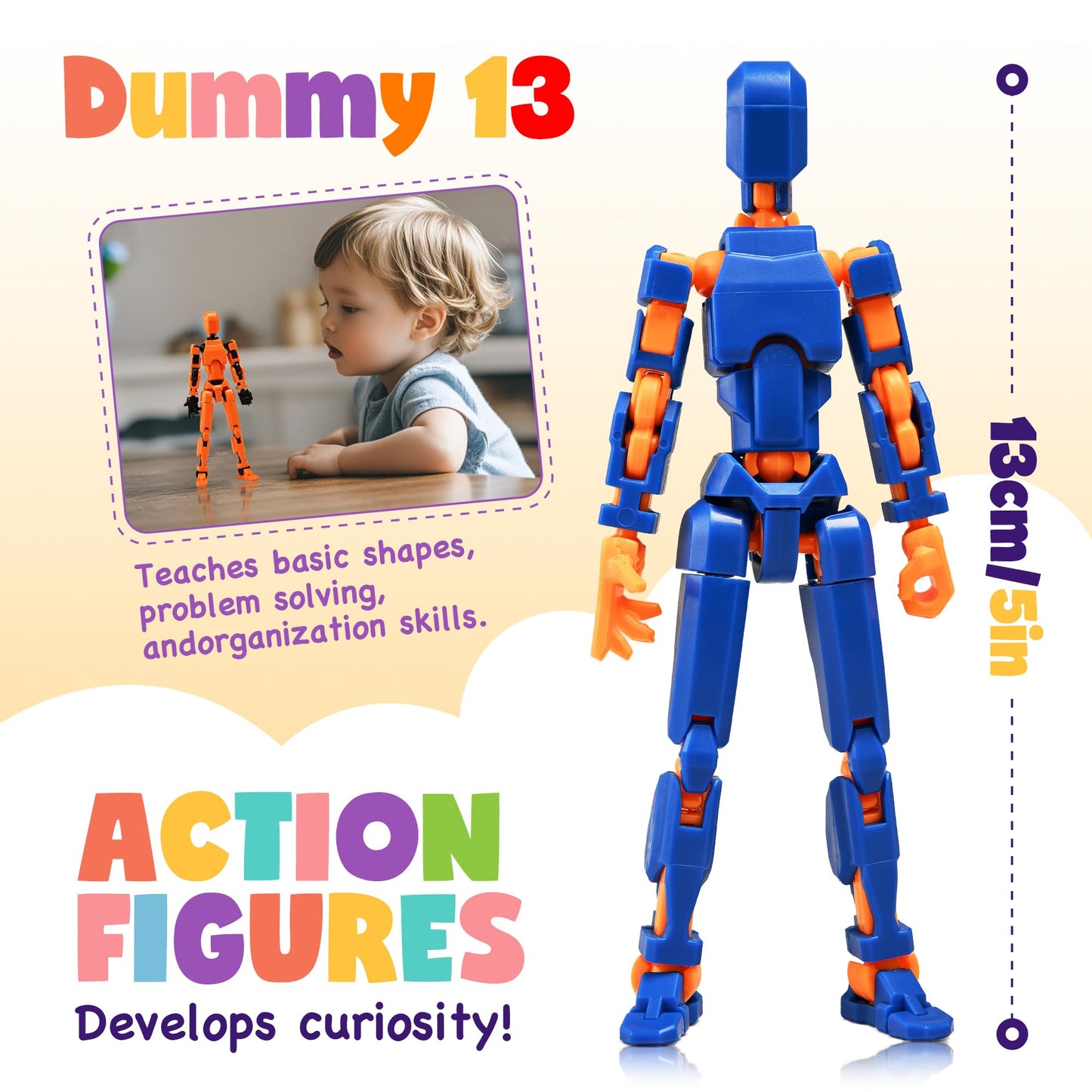 GAOFBA ?Assembly Required??Shoulder Armor Upgrade? 10pcs Lucky 13 Action Figures, Dummy Titan 13 Action Figures, Multi-Jointed Movable?with 3
