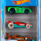 Hot Wheels 3 Car Pack, Multipack of 3 Vehicles, Instant Starter Set, Collection of 1:64 Scale Toy Sports Cars, Rolling Wheels, for Kids 3 Years & Up