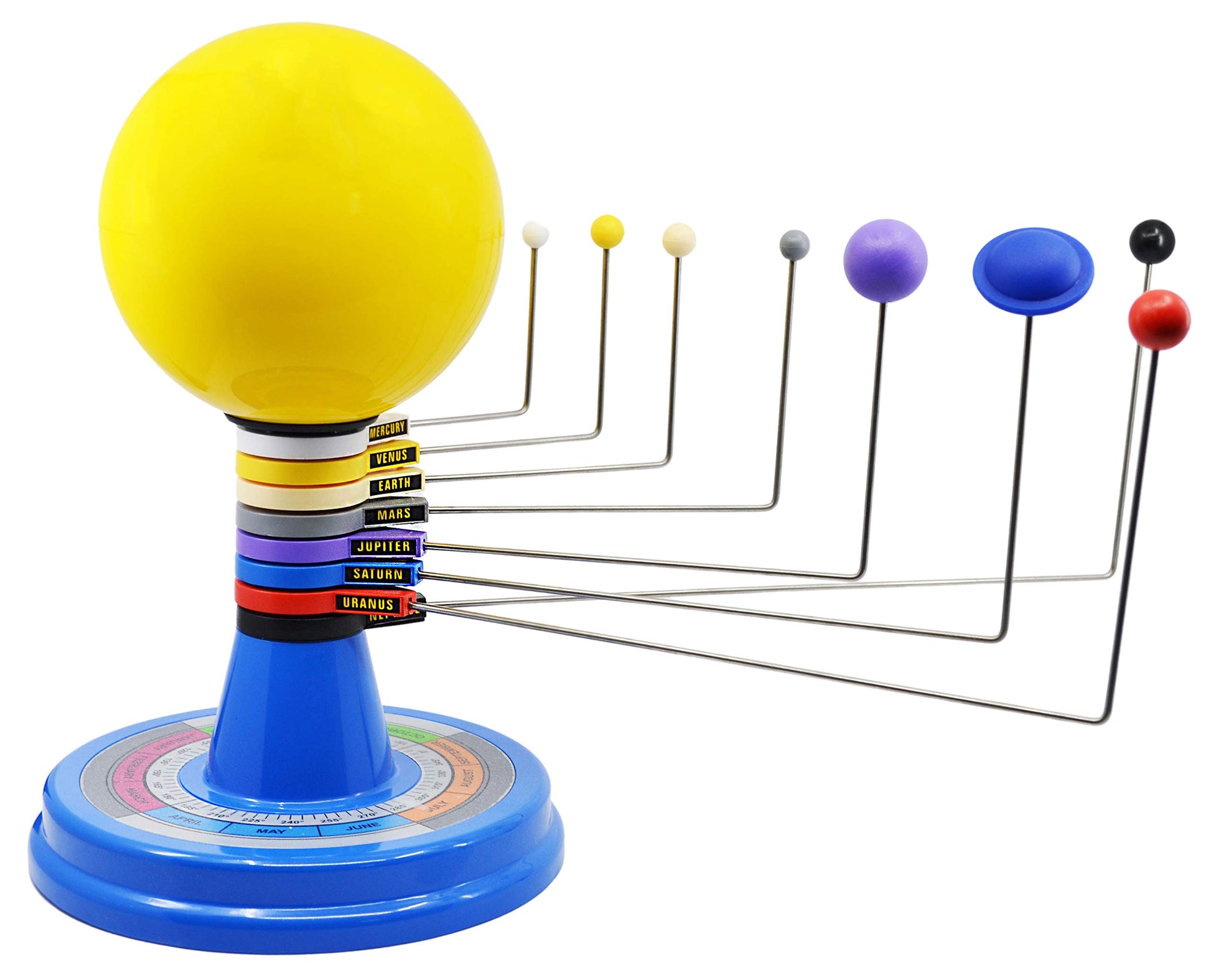 EISCO Solar System Model, 13" - Three Dimensional - Shows Relative Position and Motion of Planets Around The Sun - Includes Experiment Guide