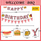 BBQ Themed Birthday Party Decorations,for Summer Cookout Barbecue Picnic Birthday Party Decor Supplies