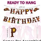Western Cowboy Theme Wild West Party Decoration,Pre-Strung Happy Birthday Banner,Retro Horse Rodeo Party Supplies for Boys,Cowboy Hat Horses Garland