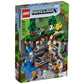 LEGO Minecraft The First Adventure 21169 Hands-On Minecraft Playset; Fun Toy Featuring Steve, Alex, a Skeleton, Dyed Cat, Moobloom and Horned Sheep,