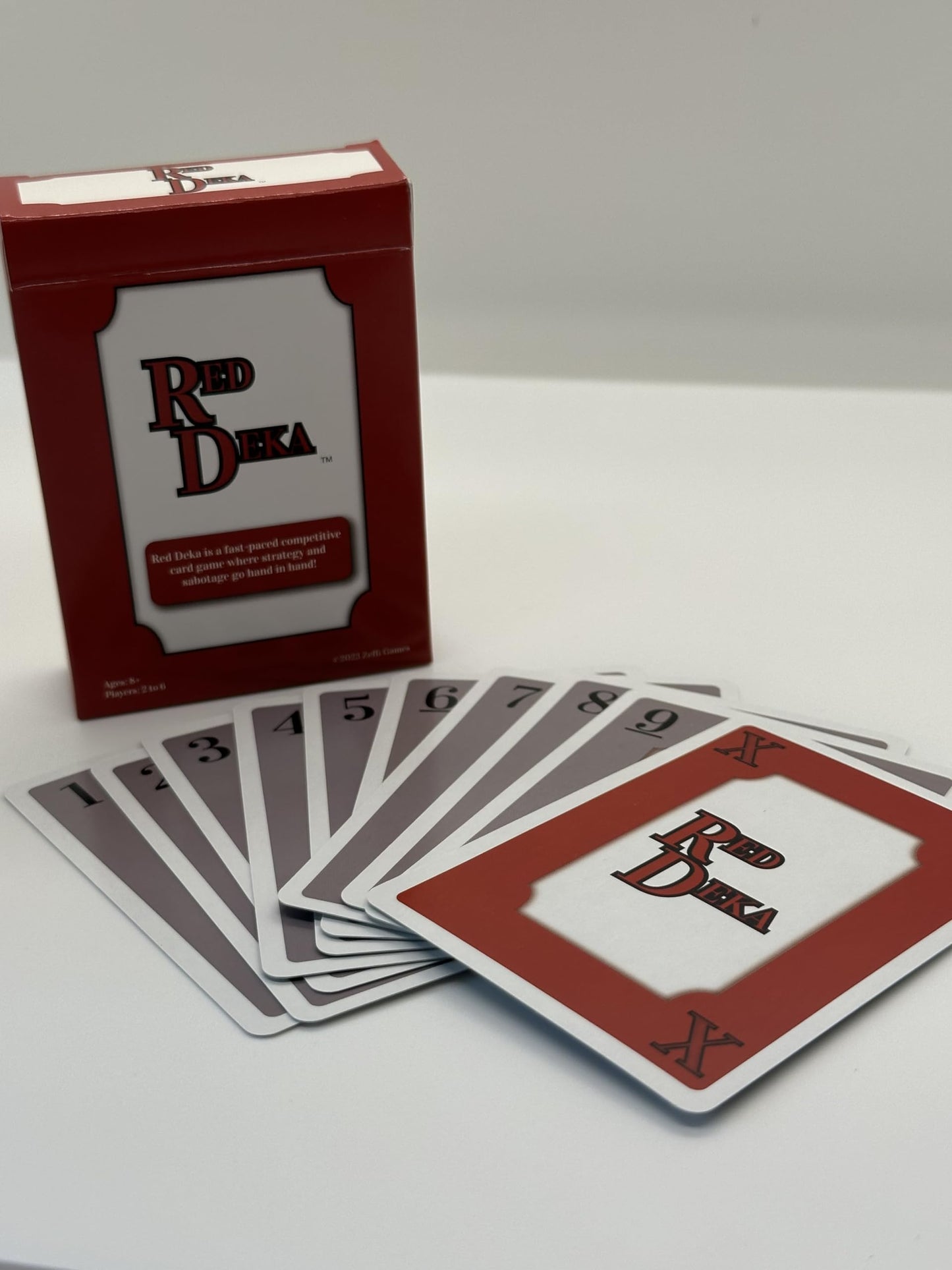 ZEFFI GAMES Red Deka Card Game - Sabotage is The Strategy - Perfect for Game Night with Family and Friends
