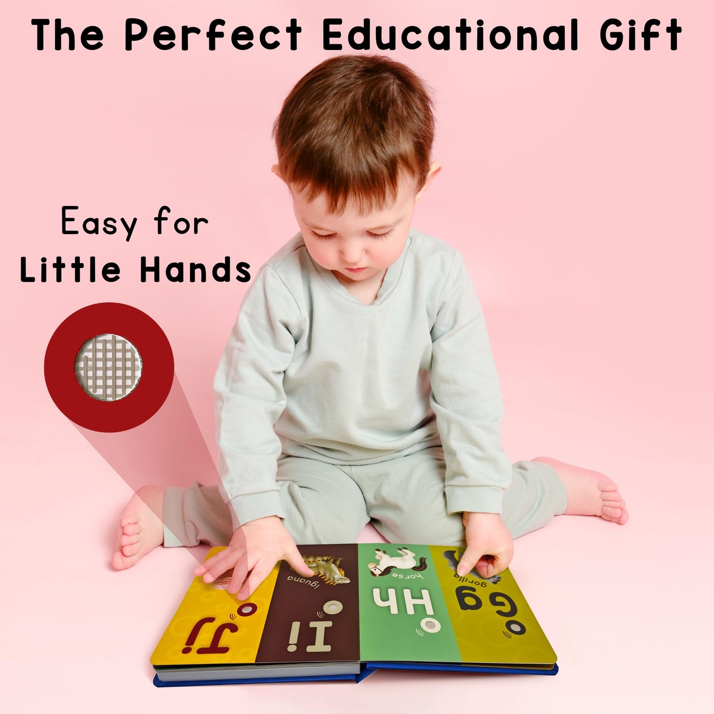 Learning Bugs Interactive Letter Song Book for 1 Year olds - 26 Alphabet Songs, Nursery Rhyme Tunes, ABC Recital for 2 Year olds, Sturdy Pages