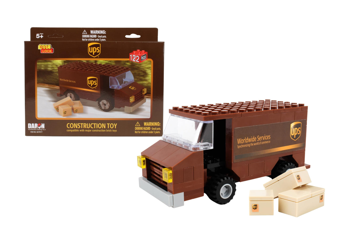 Daron UPS Package Car Construction Toy BL99977, Brown