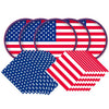 Gatherfun American Flag Patriotic Party Supplies Disposable Napkins and Paper Plates for Veterans Day Election Day 4th of July Independence Day