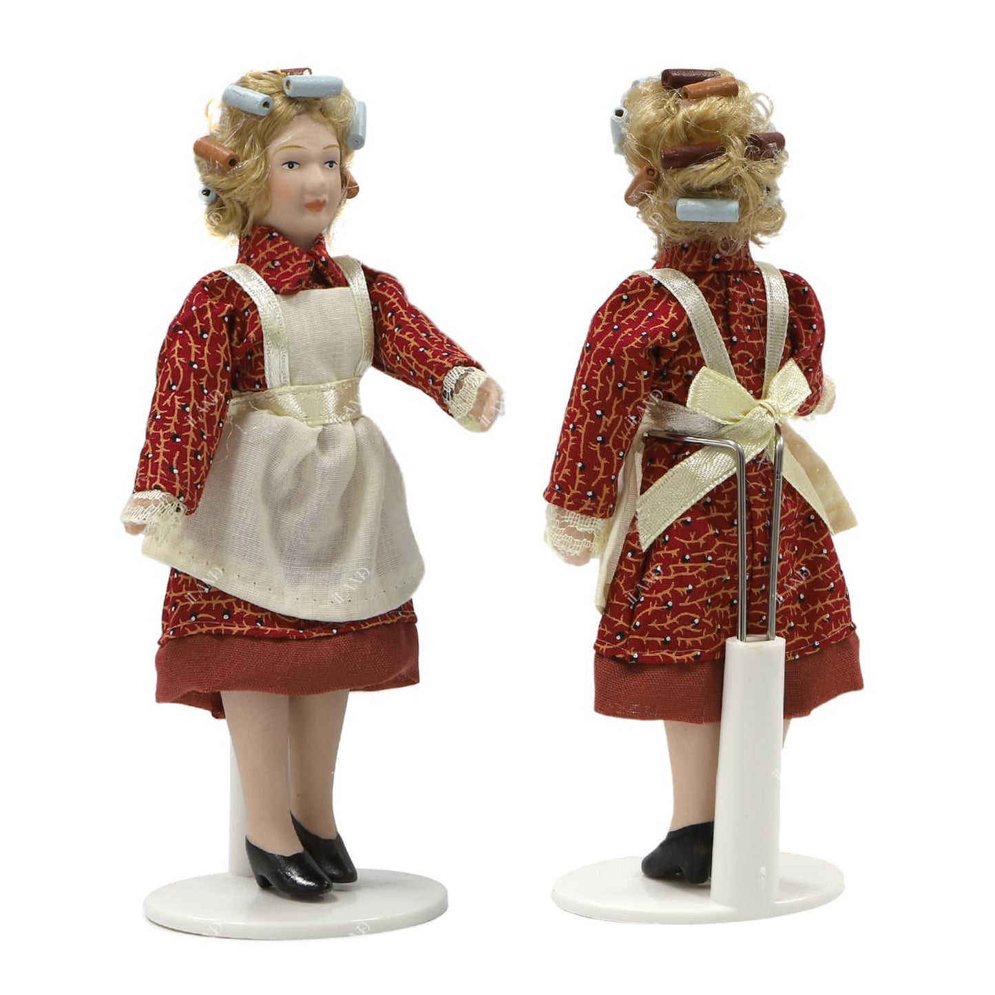 iland Dollhouse People for 1 12 Scale Accessories Miniature 6 inch Figures for Mini House Little People Figures Mini Dollhouse Family Set Porcelain