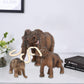 Vankcp 3PCS Figurines Mammoth Family Toy,Realistic Ancient Elephant Figurines Model, Cake Toppers Playset Eduactional Toys Party Playset Toys Ideal