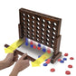 GoSports 1 Foot Width Premium 4 in a Row Game Dark Wood Stain with Connect Coins, Portable Case and Rules