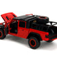 Jada Just Trucks 1:24 2020 Jeep Gladiator Die-Cast Car & Tire Rack, Toys for Kids and Adults(Red)