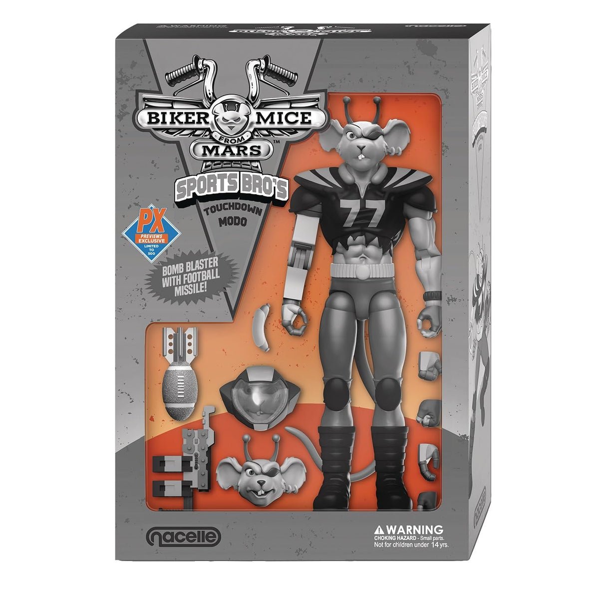 Biker Mice from Mars: The Sports Bro’s Modo (Black & White Version) Previews Exclusive Action Figure