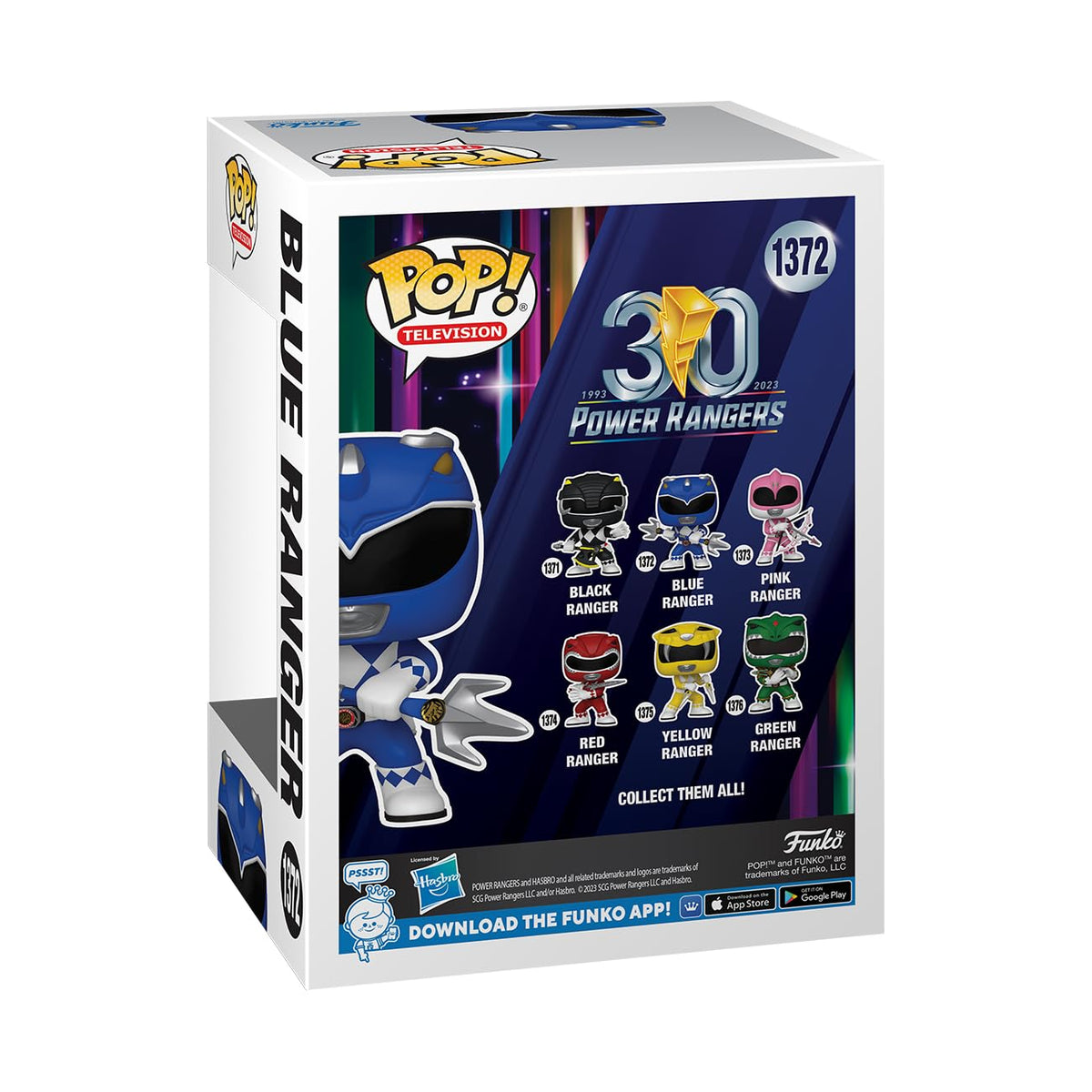 Funko POP! TV: Mighty Morphin Power Rangers 30th Anniversary - Blue Ranger - Power Rangers TV - Collectable Vinyl Figure - Gift Idea - Official