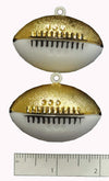 Two Tone Football 2" (White/Gold, 2 pc Pack)
