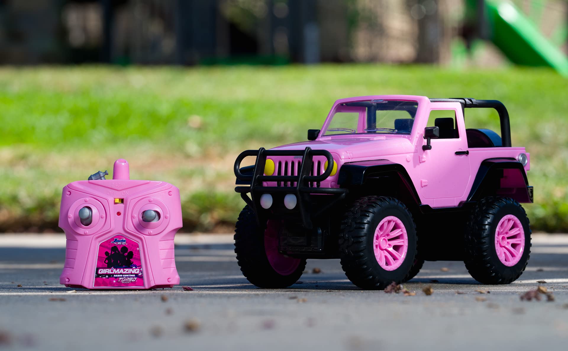 Girlmazing 1:16 Jeep Wrangler RC Radio Control Cars, Toys for Kids (Pink)