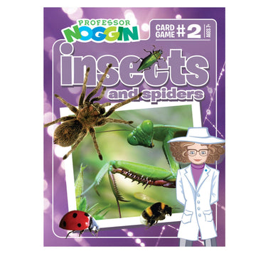 Outset Media Professor Noggin's Insects and Spiders Trivia Card Game - an Educational Trivia Based Card Game for Kids - Trivia, True or False,