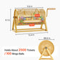 VEVOR Raffle Ticket Spinner, 11.6" x 6.6" Holds 2500 Tickets or 100 Ping Pong Balls, Raffle Drum Lottery Spinning Cage with Reinforced Handle, Stable
