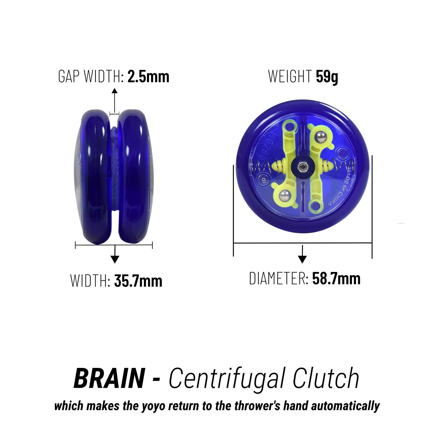 Yomega 2 Legendary Spinners The Original Yoyo with A Brain and Fireball Transaxle Yo-Yo for All Level String Trick Play + 5 Extra Strings (Fireball