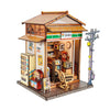 Japanese DIY Miniature House Kit, DIY Book Nook Kit, Minimart Model Craft Kits, Wooden Mini Doll House Kit, Tiny Model House for Adults to Build