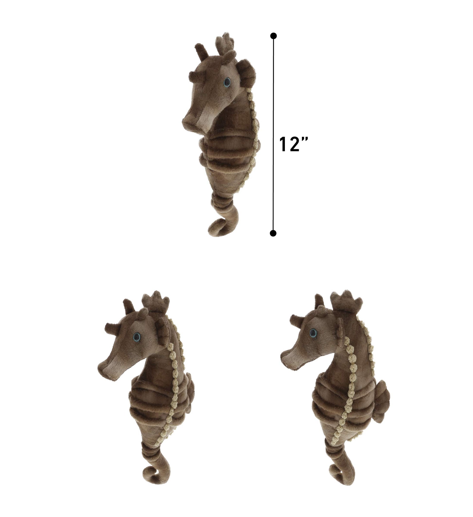 DolliBu Wild Stuffed Animals Soft Plush Collection, Best Storytime Buddy Animal Gifts for Children, Adorable Nursery Zoo Sea Horse Toy for Girls
