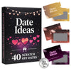 Hesuuho Newlywed Gifts for Couples, 40 Scratch Off Date Night Cards, Romantic Date Ideas for Bride and Groom, Wedding Gift, Engagement Gift, Bridal