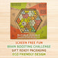 Bumble Jumble Tangram Puzzle, 23-Piece Wooden Brain Teaser, Eco Bamboo Hive Pack It in for Adults & Kids, Logic Desk Game & Quick Thinking Challenge