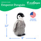 The Petting Zoo Emperor Penguin Chick Stuffed Animal Plushie, Gifts for Kids, Earth Keeperz Sealife Animals, Zoologee Grey Emperor Penguin Chick Plush