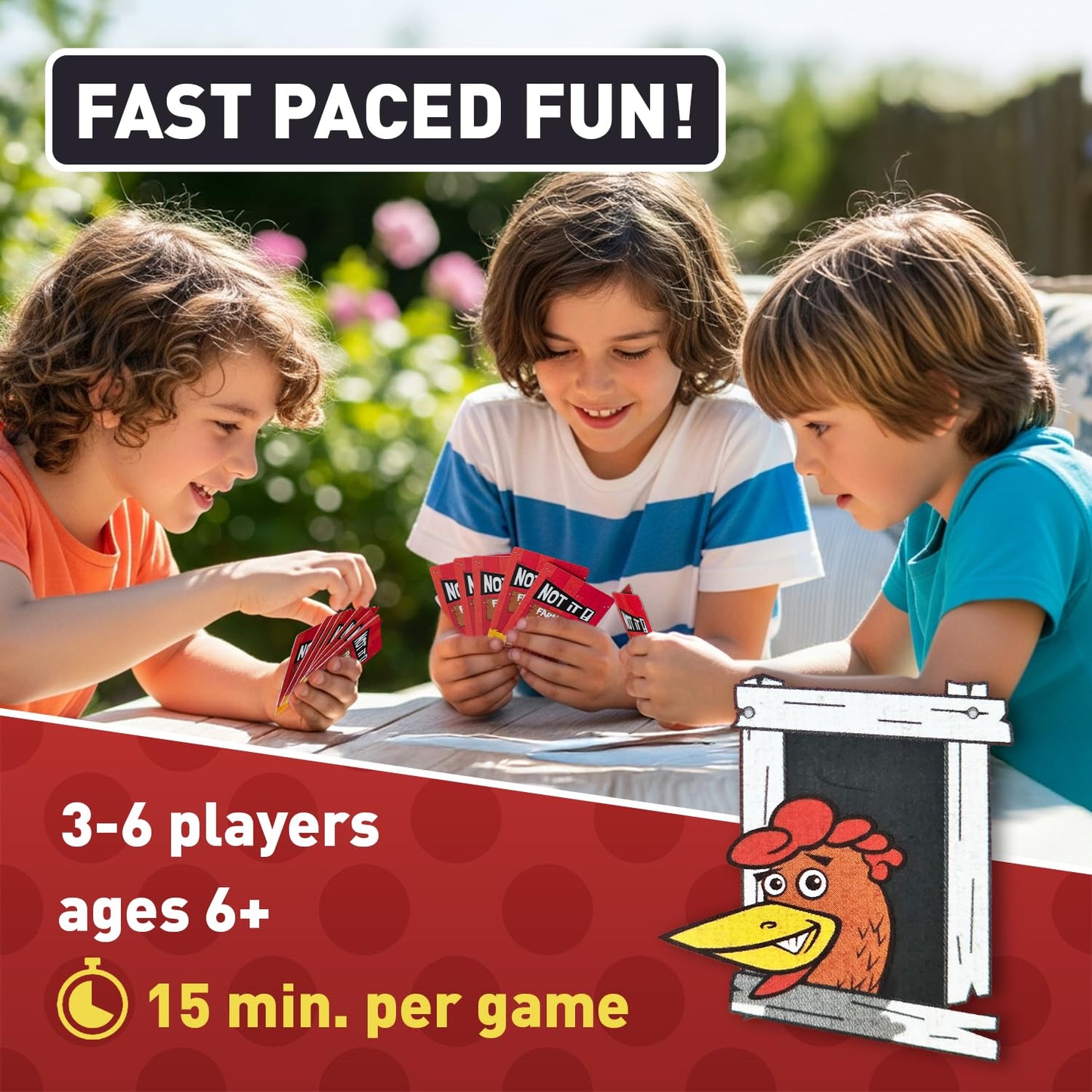 Not It - Farmland Frenzy Card Game | Fast-Paced Family Party Game for Kids & Adults | Fun Travel Card Game for Family Game Night | 3+ Players | Ages