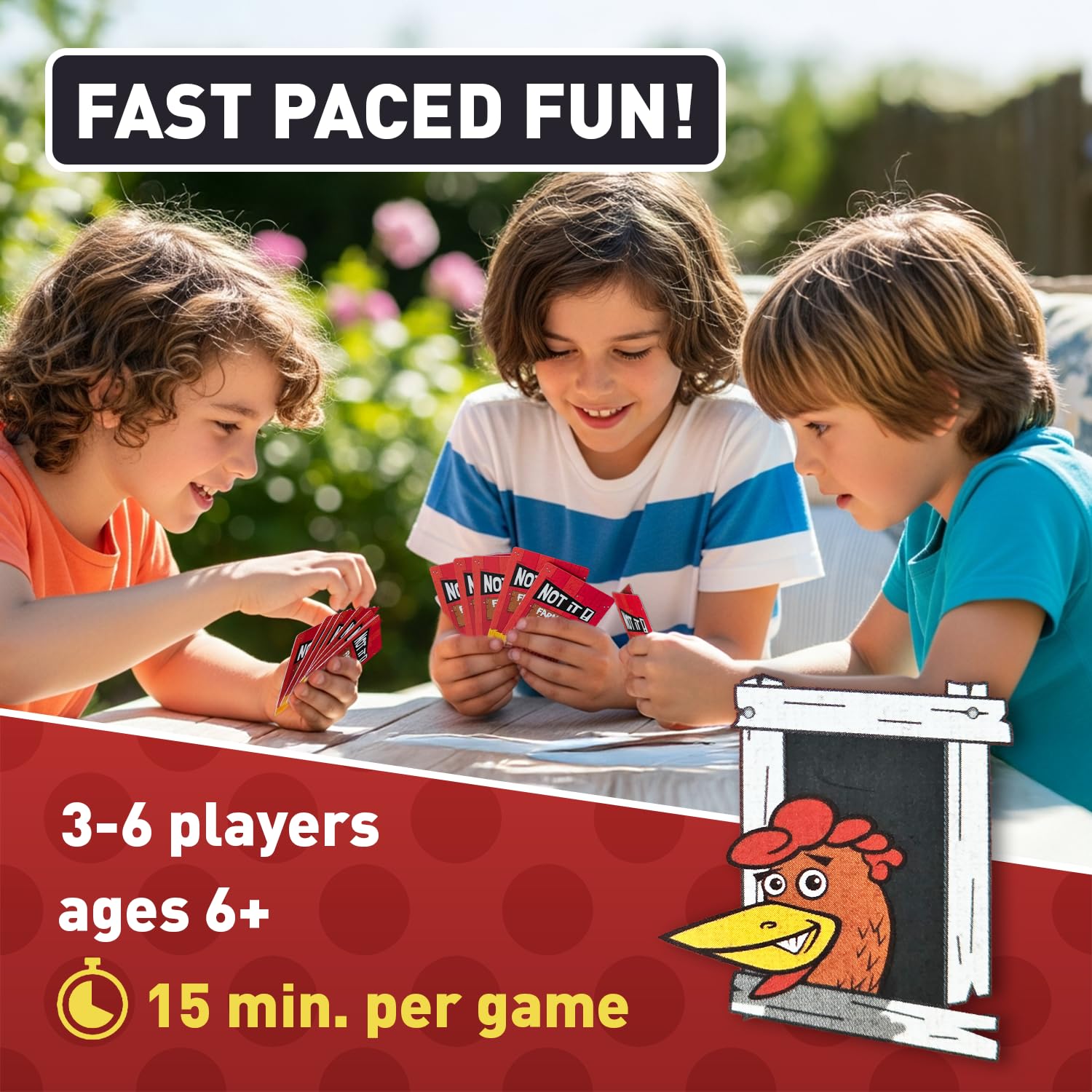 Not It - Farmland Frenzy Card Game | Fast-Paced Family Party Game for Kids & Adults | Fun Travel Card Game for Family Game Night | 3+ Players | Ages