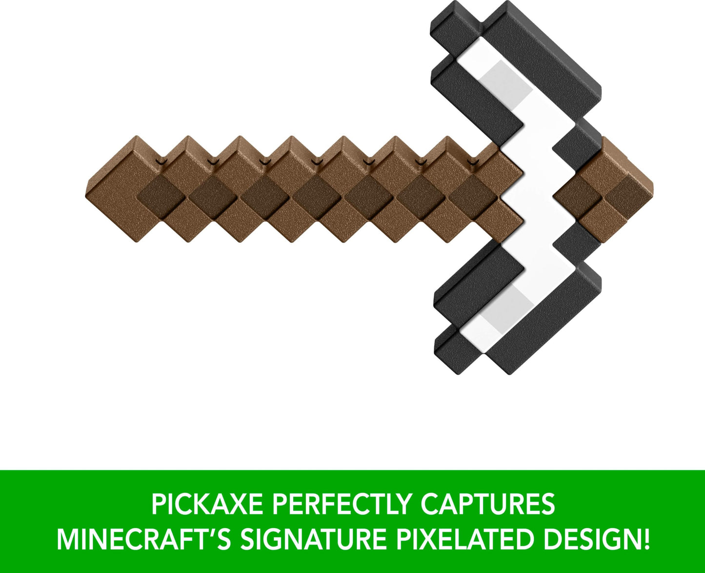 Mattel Minecraft Iron Pickaxe Battle Toy, Kid-Sized Accessory